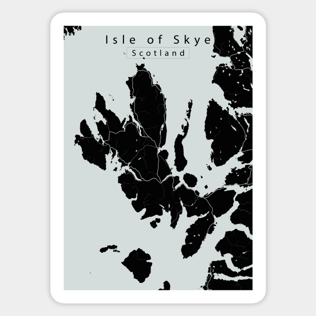 Isle of Skye Scotland Island Map Sticker by Robin-Niemczyk